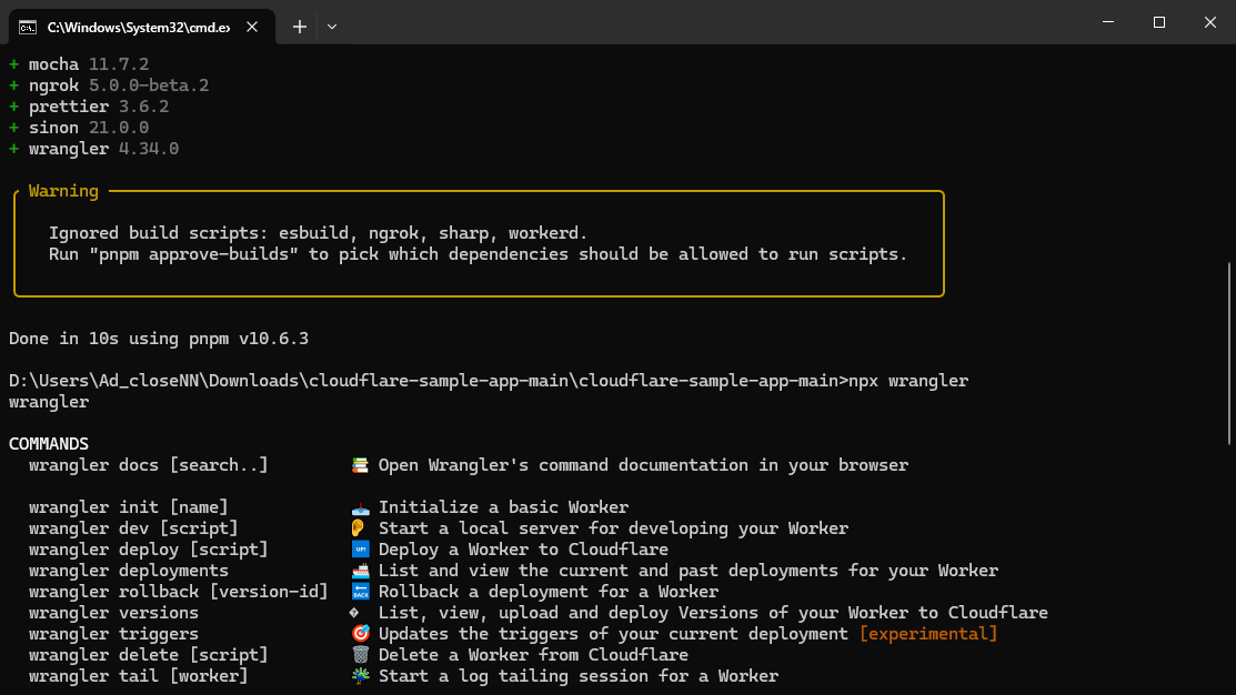 windows-terminal-pnpm-install-discord-bot-successful